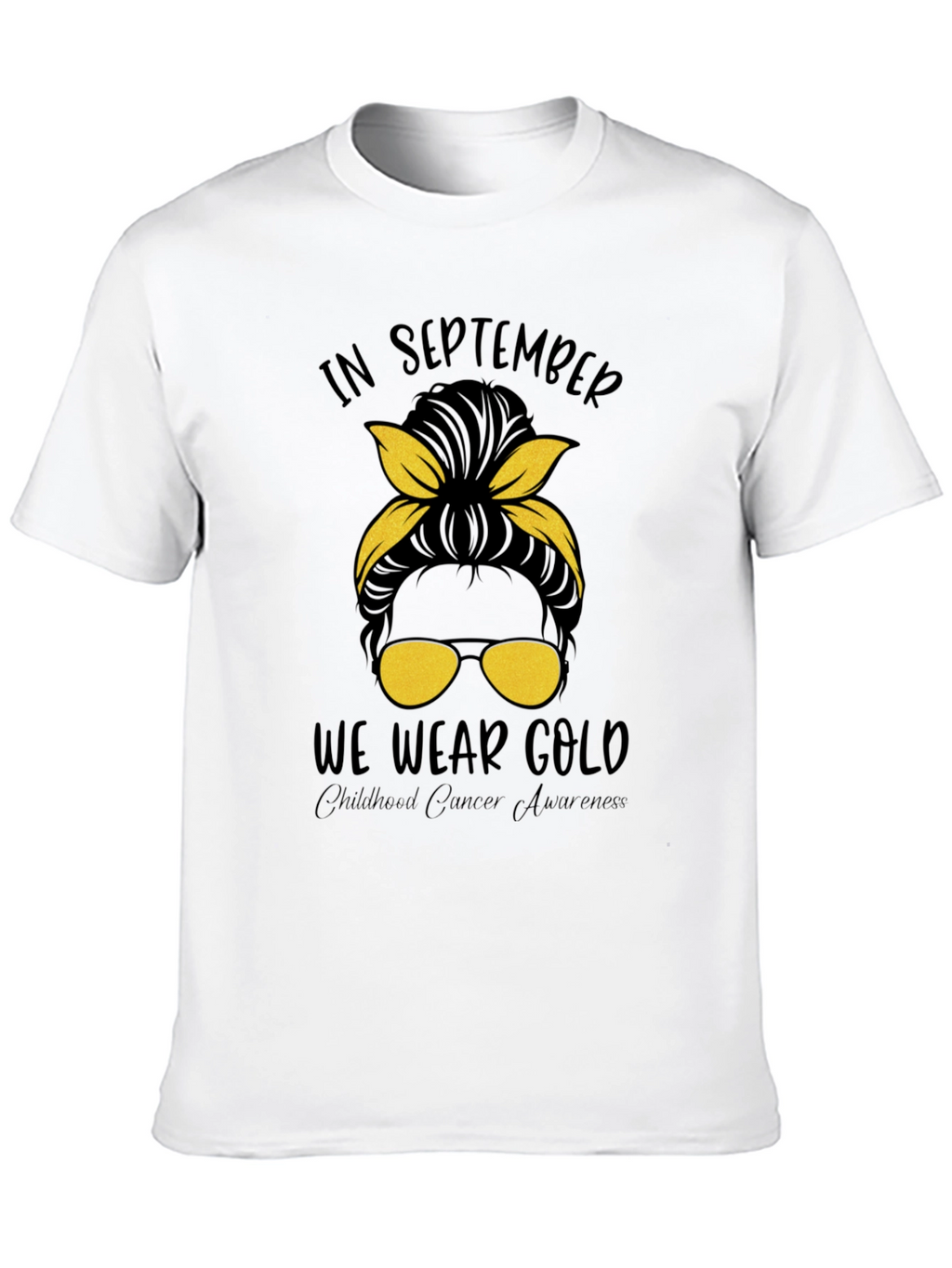 In September We Wear Gold Childhood Cancer Awareness T-Shirt
