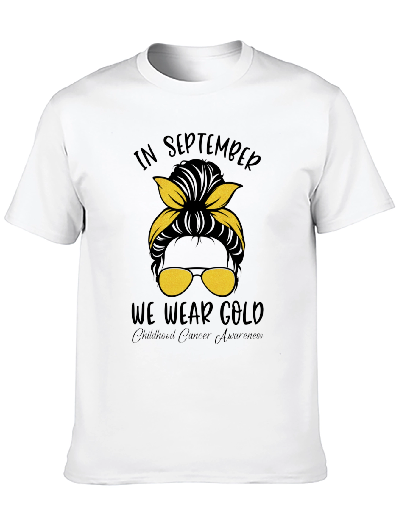 In September We Wear Gold Childhood Cancer Awareness T-Shirt