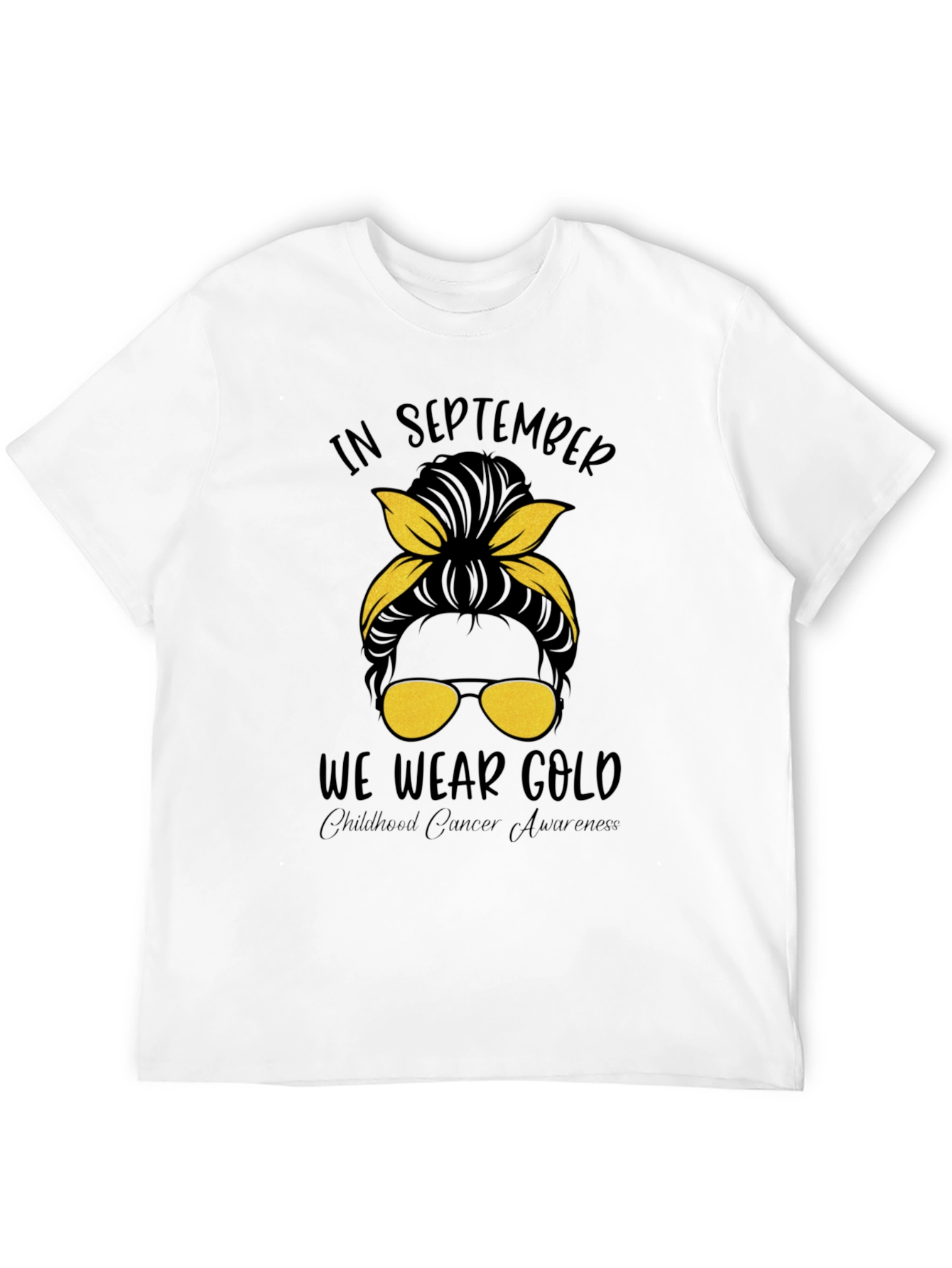 In September We Wear Gold Childhood Cancer Awareness T-Shirt