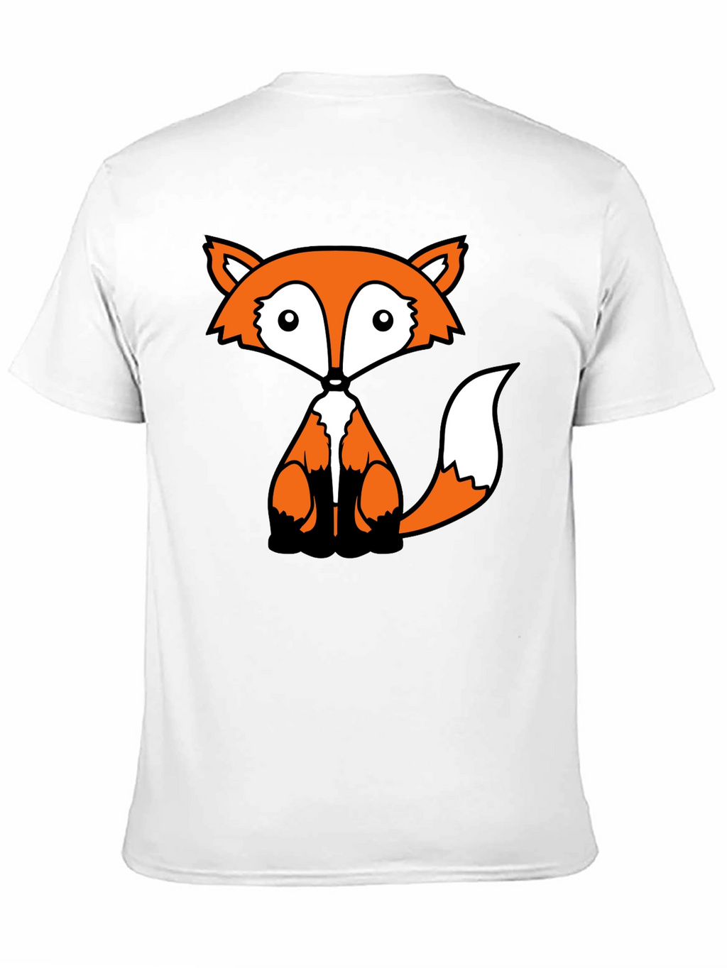 Fox Graphic Black T-Shirt - Cute Cartoon Animal Design
