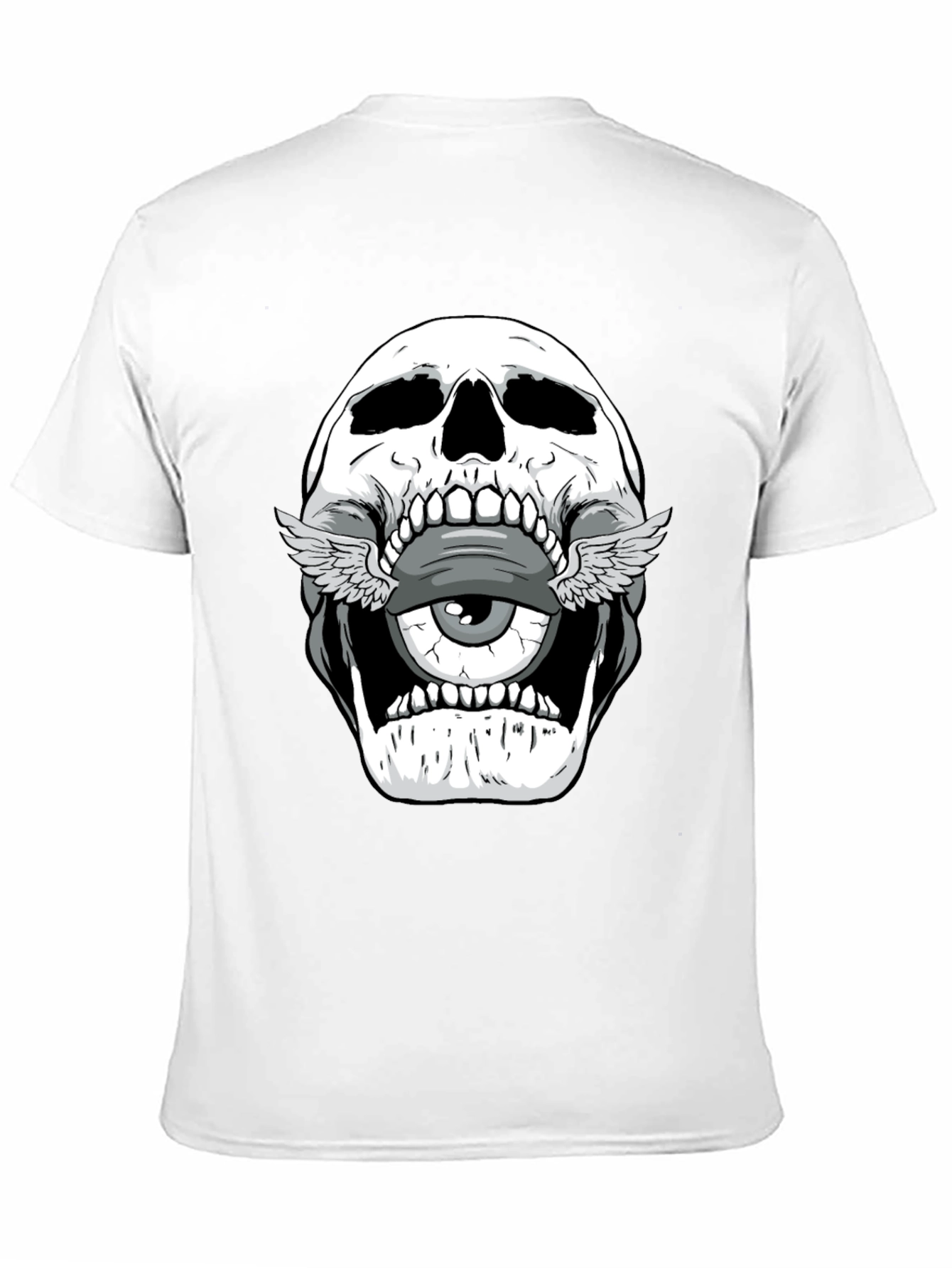 Skull with Eye Graphic T-Shirt - Mens Black Tee