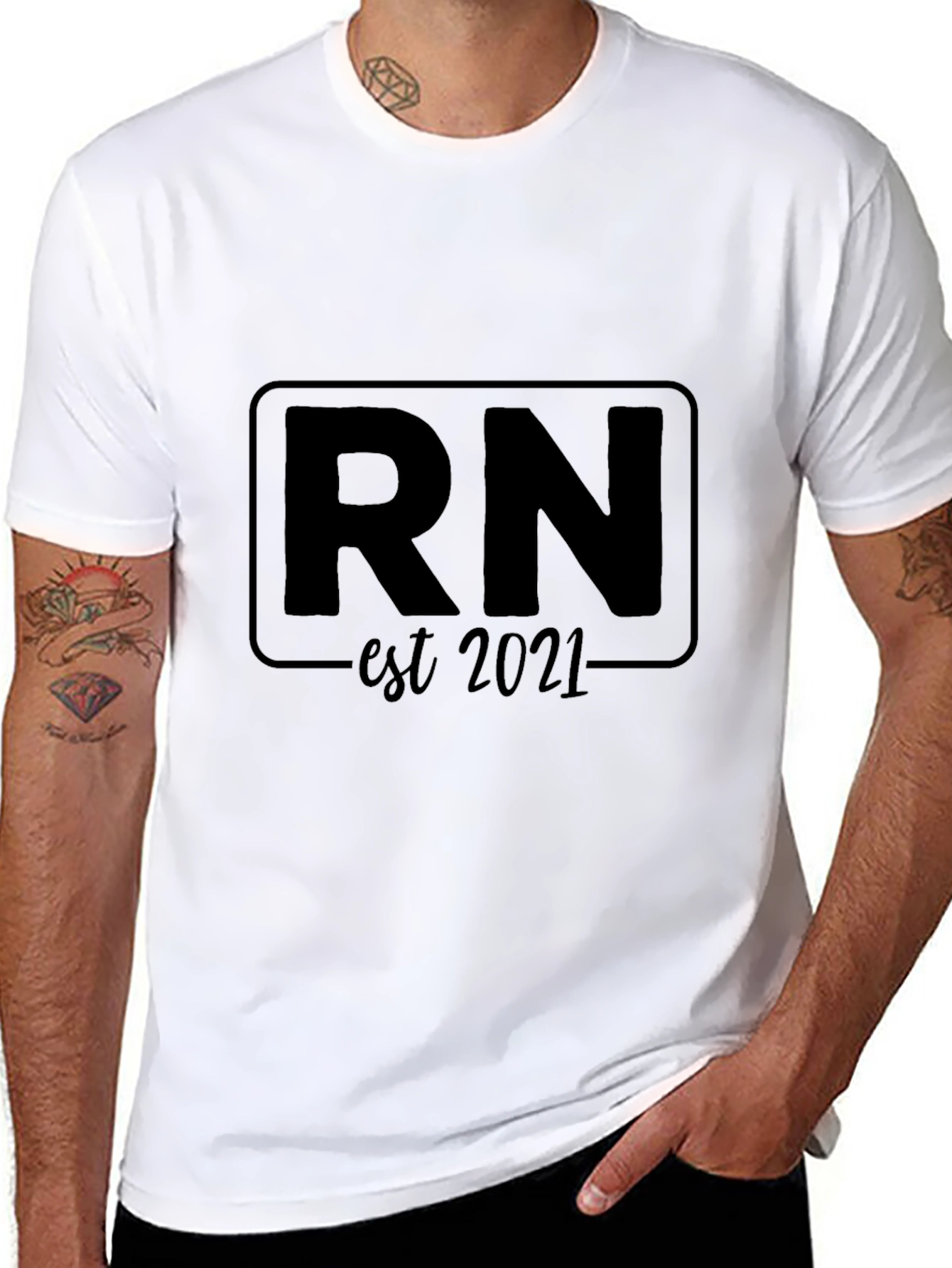 RN Est. 2021 Black T-Shirt - Registered Nurse