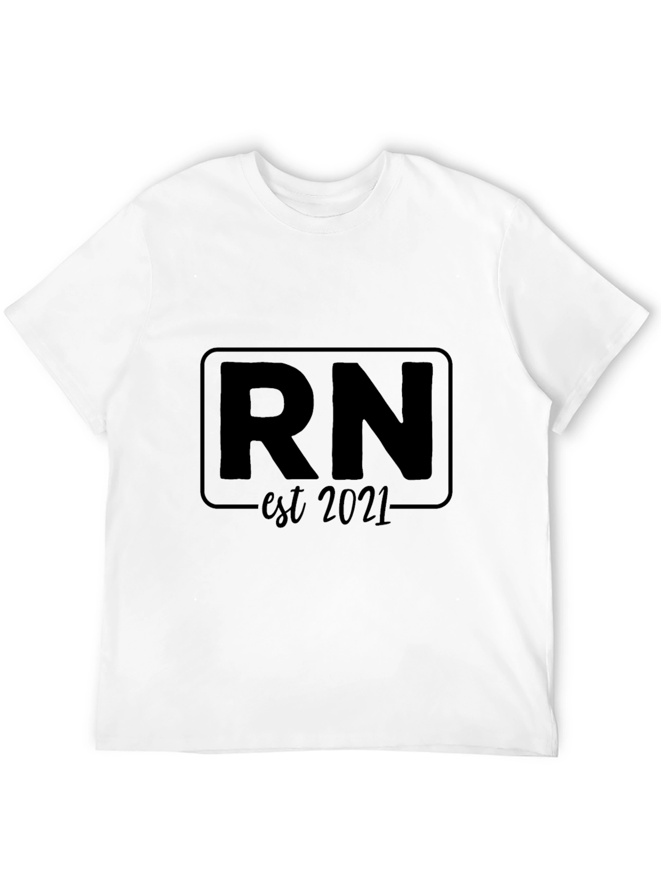 RN Est. 2021 Black T-Shirt - Registered Nurse
