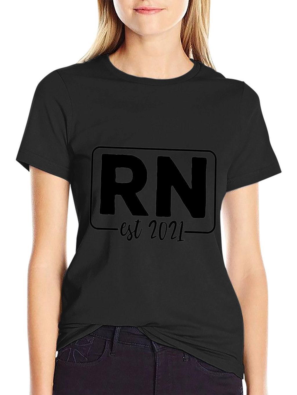 RN Est. 2021 Black T-Shirt - Registered Nurse