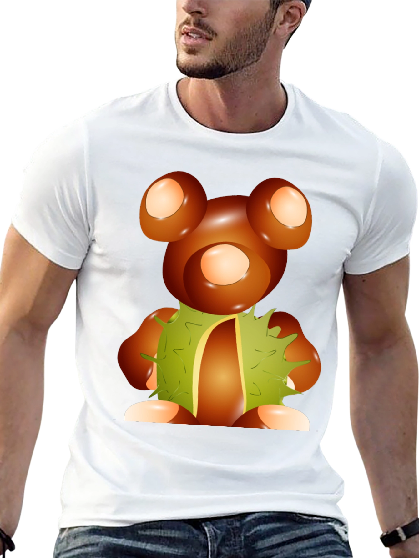 Chestnut Bear Graphic Tee - Unique Autumnal Design