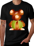 Chestnut Bear Graphic Tee - Unique Autumnal Design