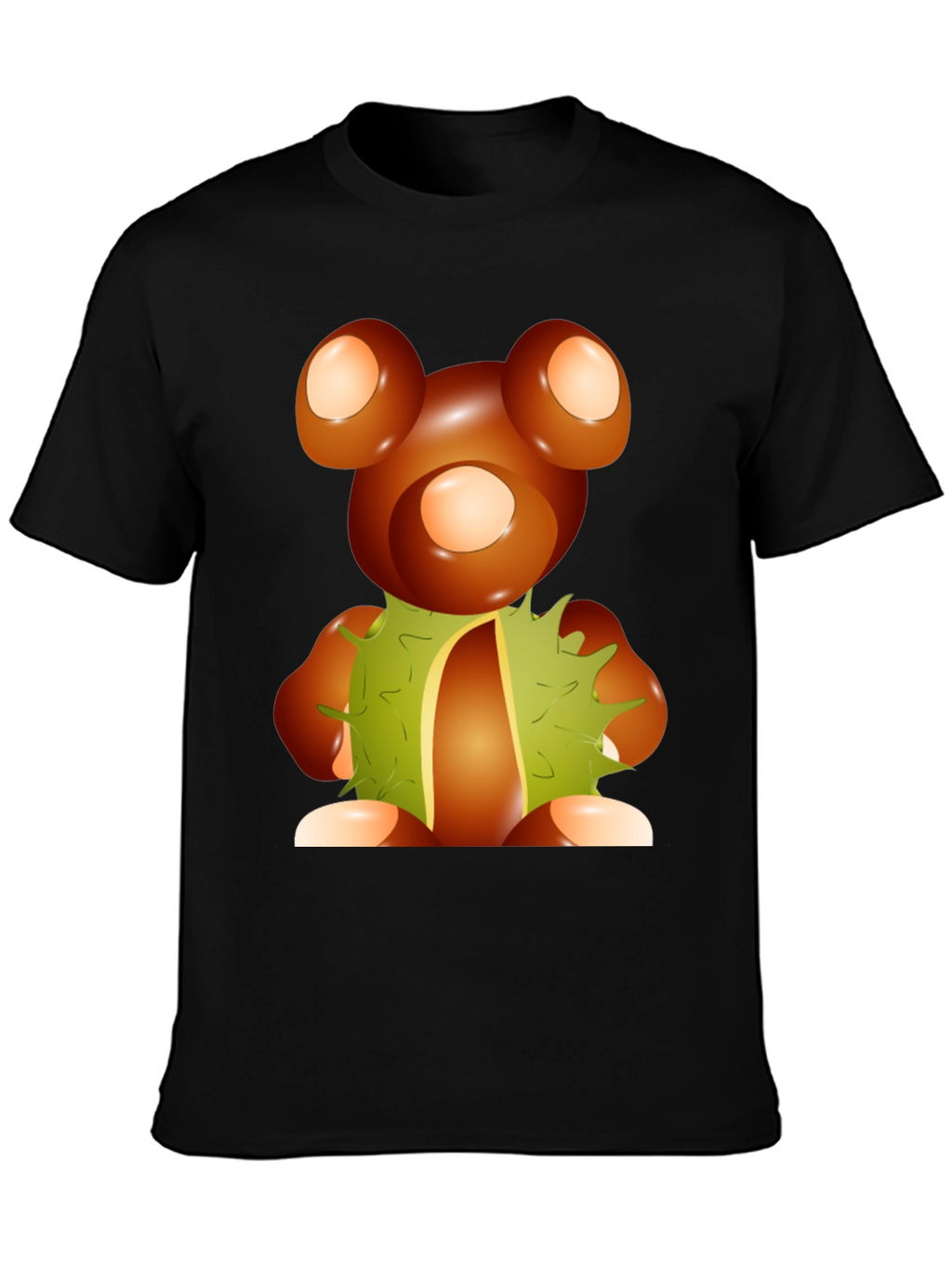 Chestnut Bear Graphic Tee - Unique Autumnal Design