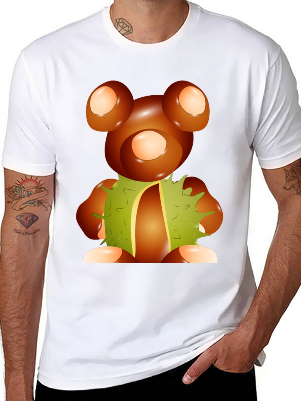 Chestnut Bear Graphic Tee - Unique Autumnal Design