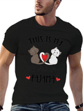 Valentines Day Cat Pajama T-Shirt