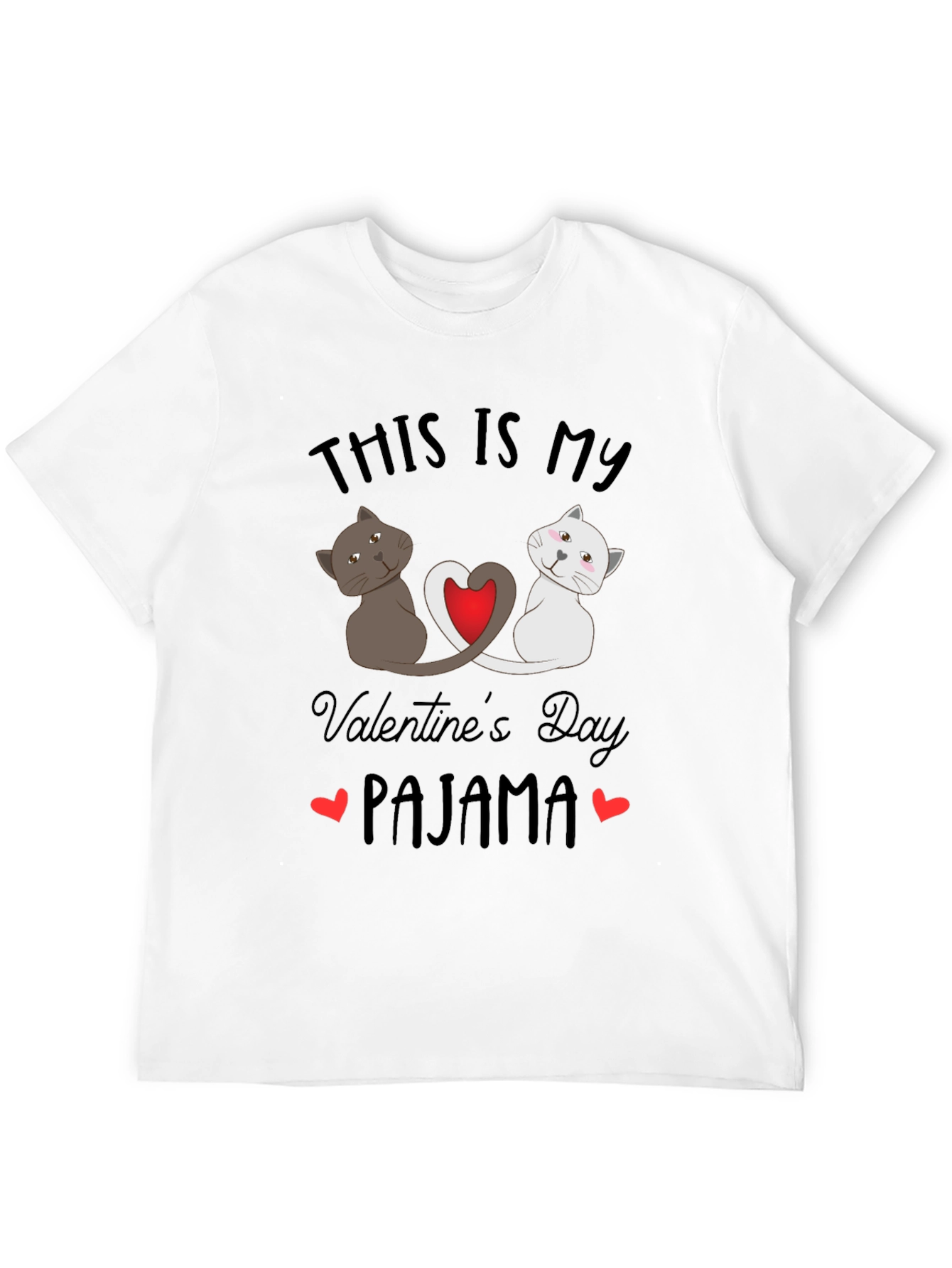 Valentines Day Cat Pajama T-Shirt