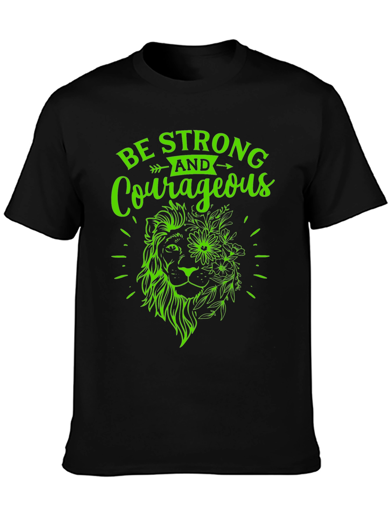 Strong & Courageous Lion Graphic Tee