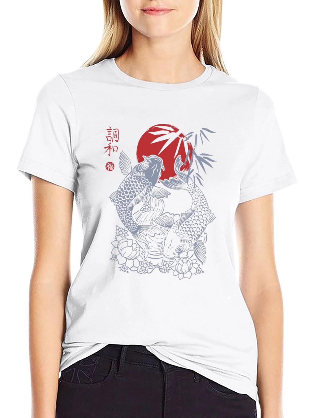 Koi Fish Graphic Tee - Japanese Style Design