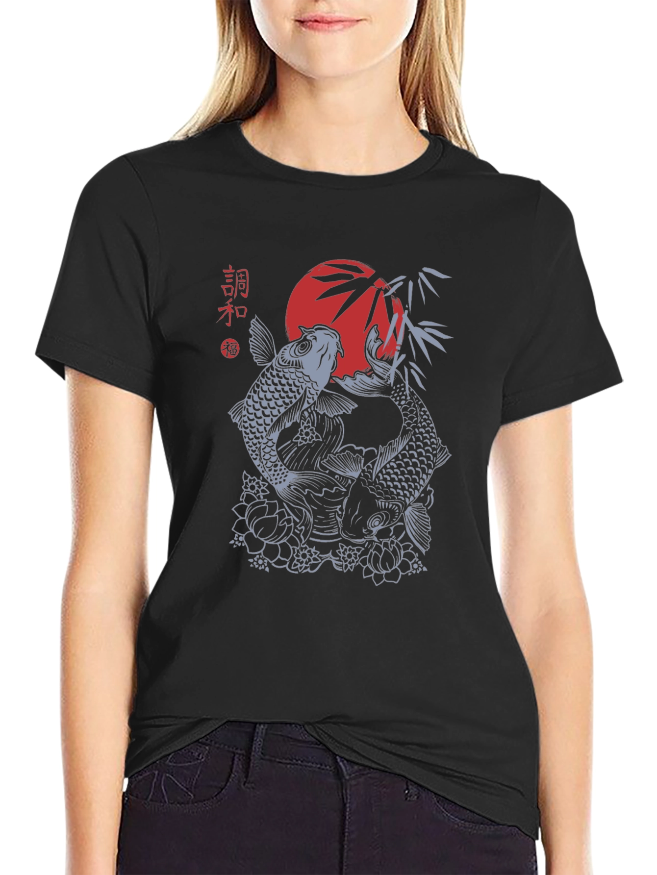 Koi Fish Graphic Tee - Japanese Style Design