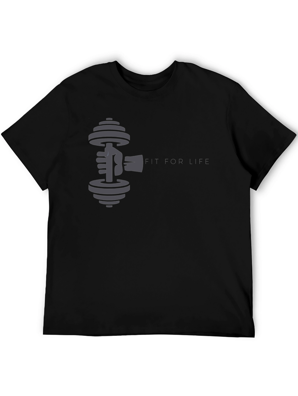 Fit For Life Black Graphic Tee