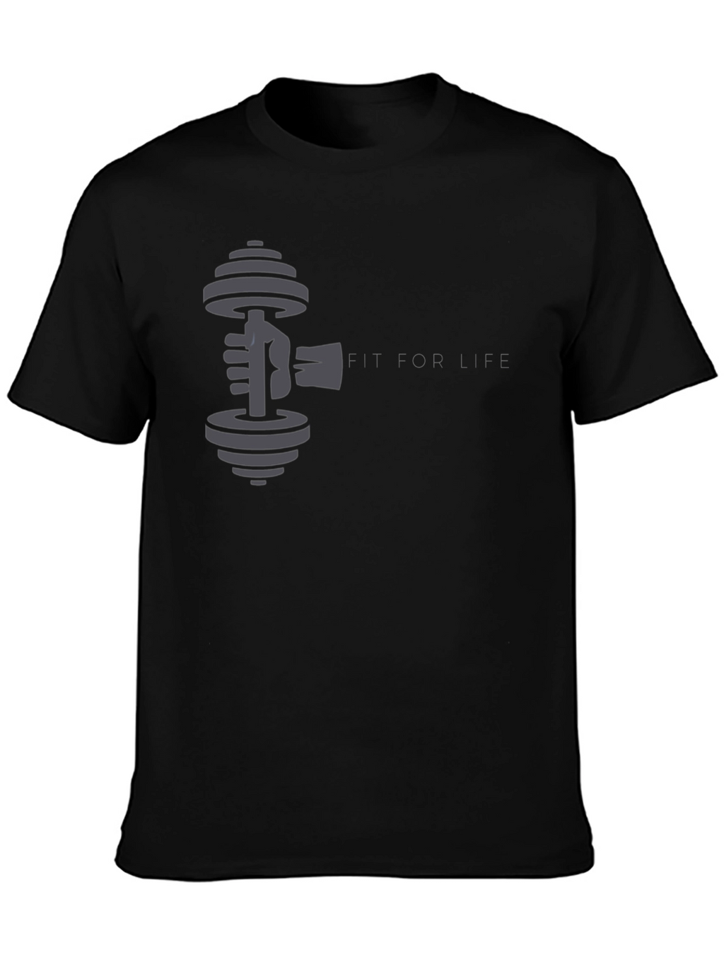 Fit For Life Black Graphic Tee