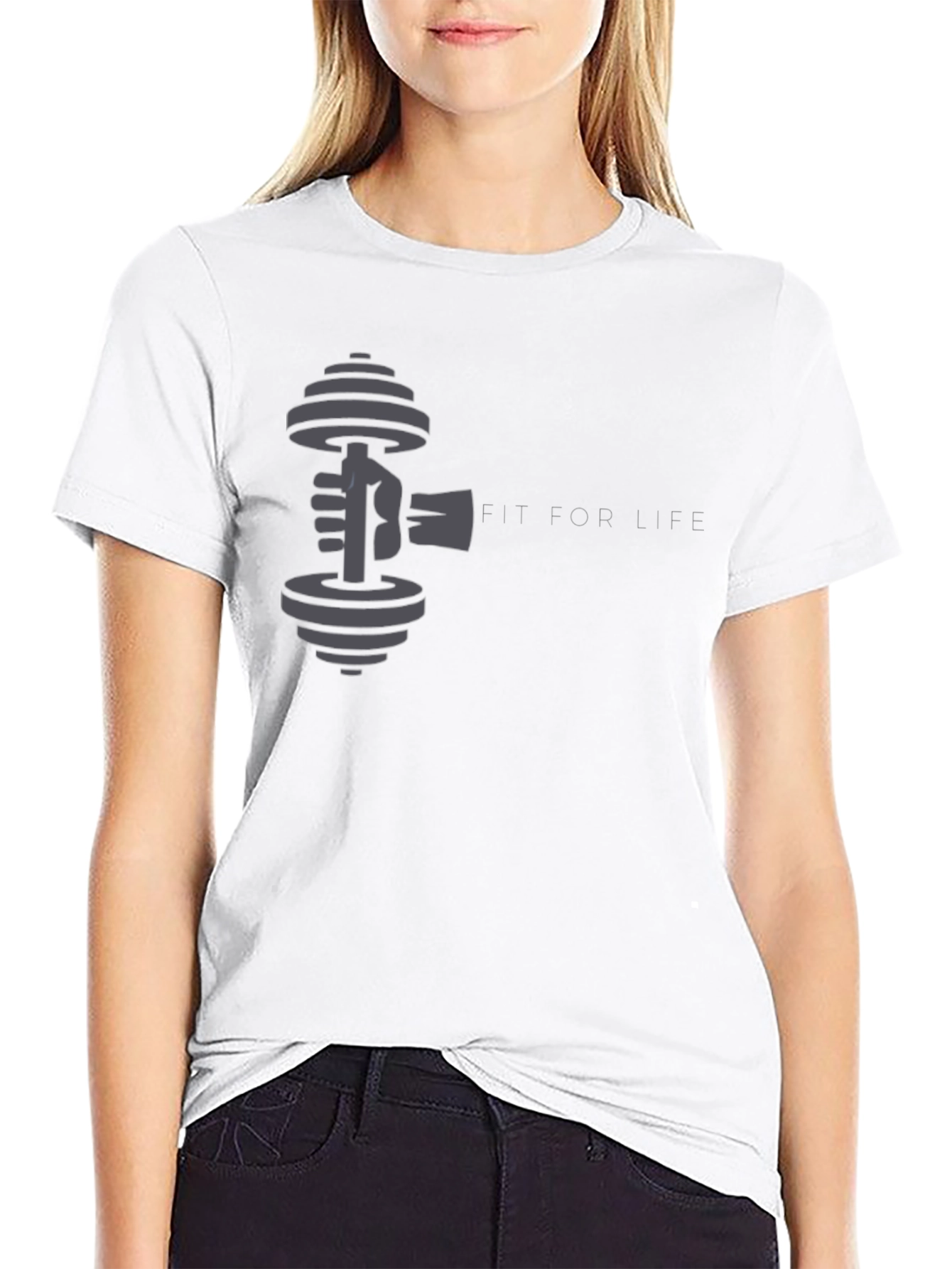 Fit For Life Black Graphic Tee