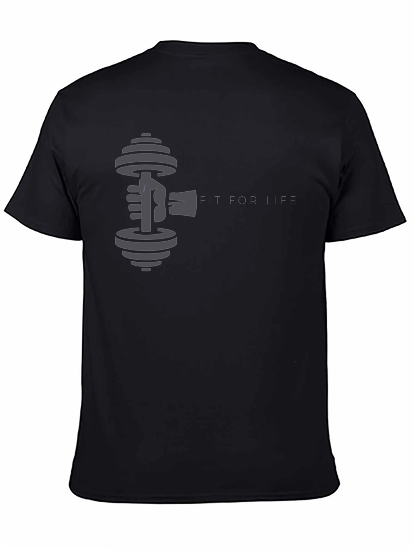 Fit For Life Black Graphic Tee