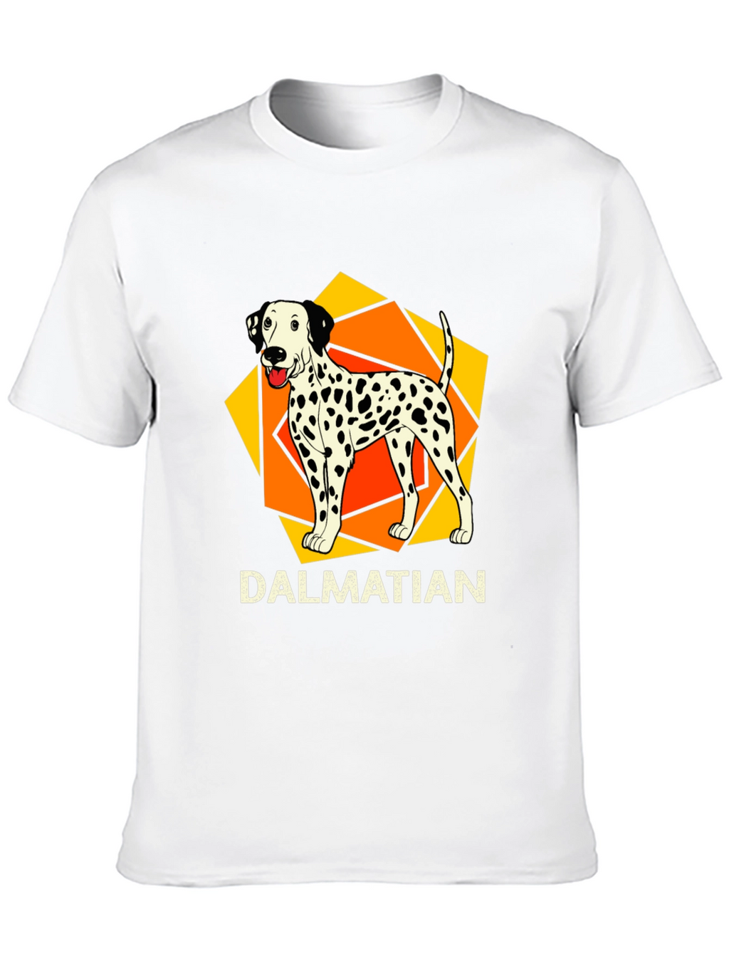 Dalmatian Dog Graphic Print Black T-Shirt