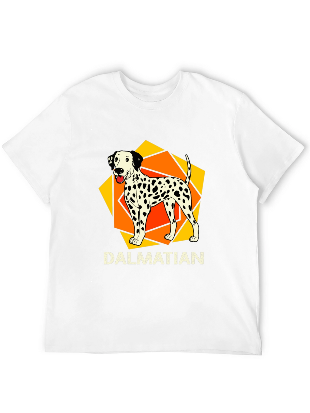 Dalmatian Dog Graphic Print Black T-Shirt