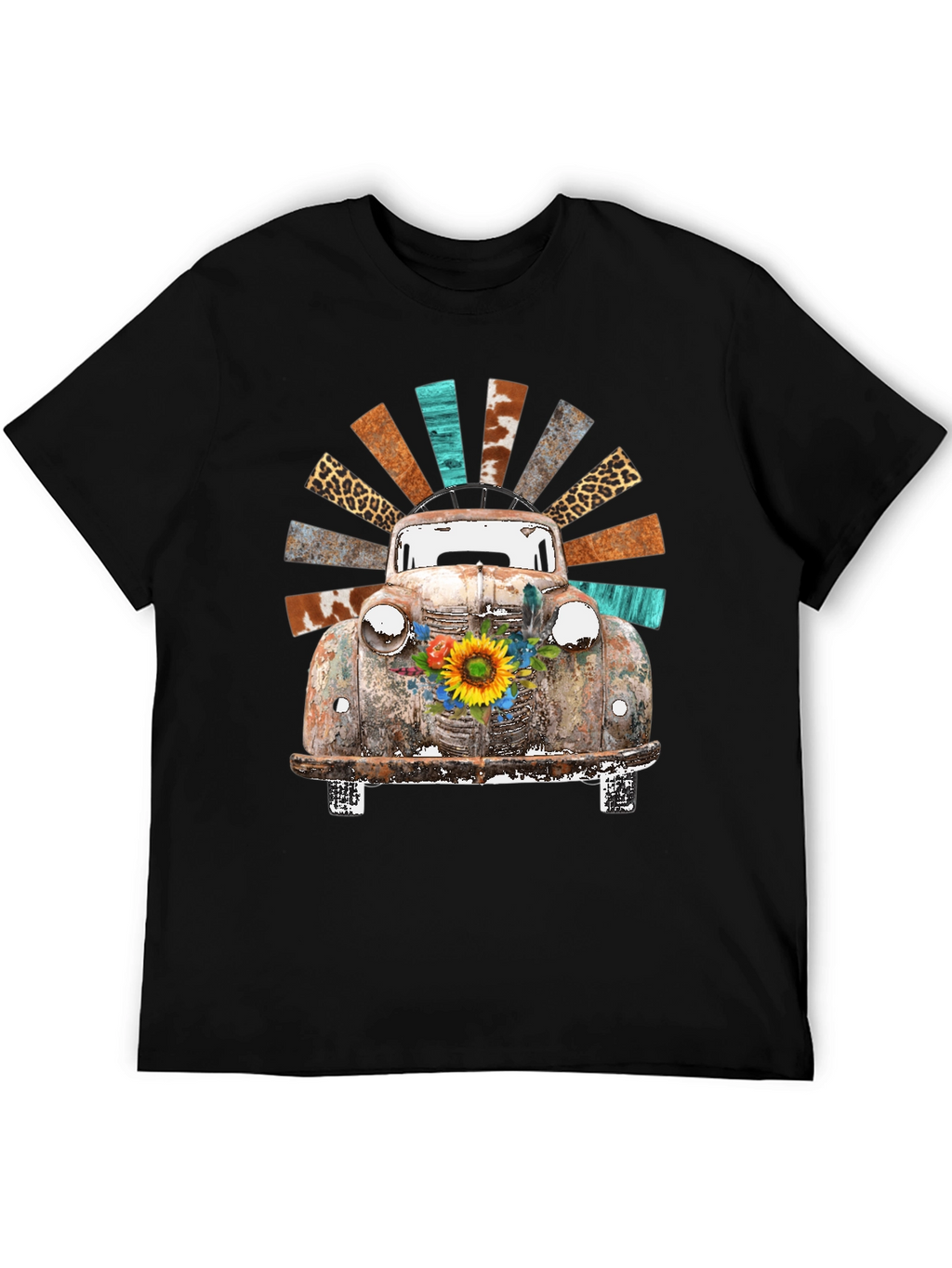 Rustic Truck & Sunflower Graphic Tee