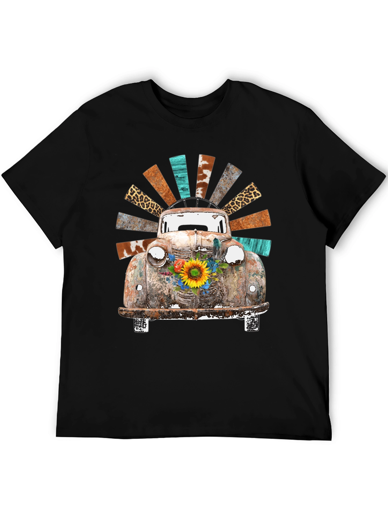 Rustic Truck & Sunflower Graphic Tee