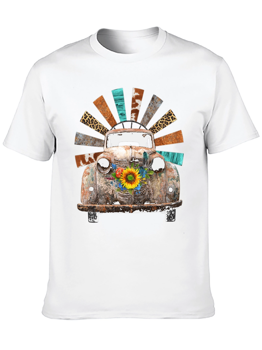 Rustic Truck & Sunflower Graphic Tee