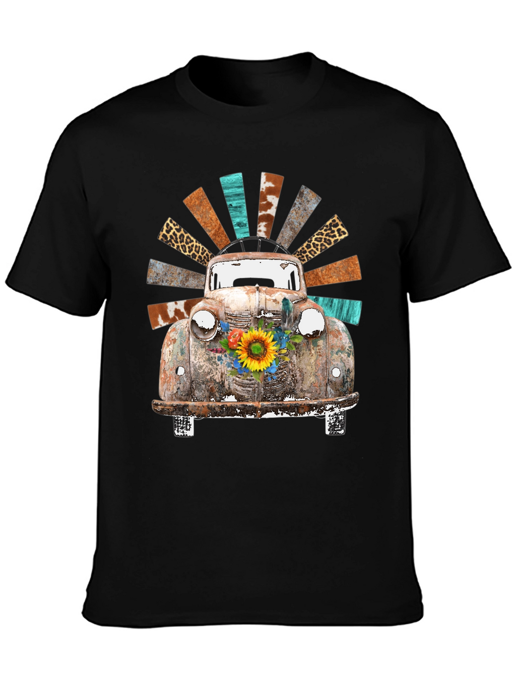 Rustic Truck & Sunflower Graphic Tee