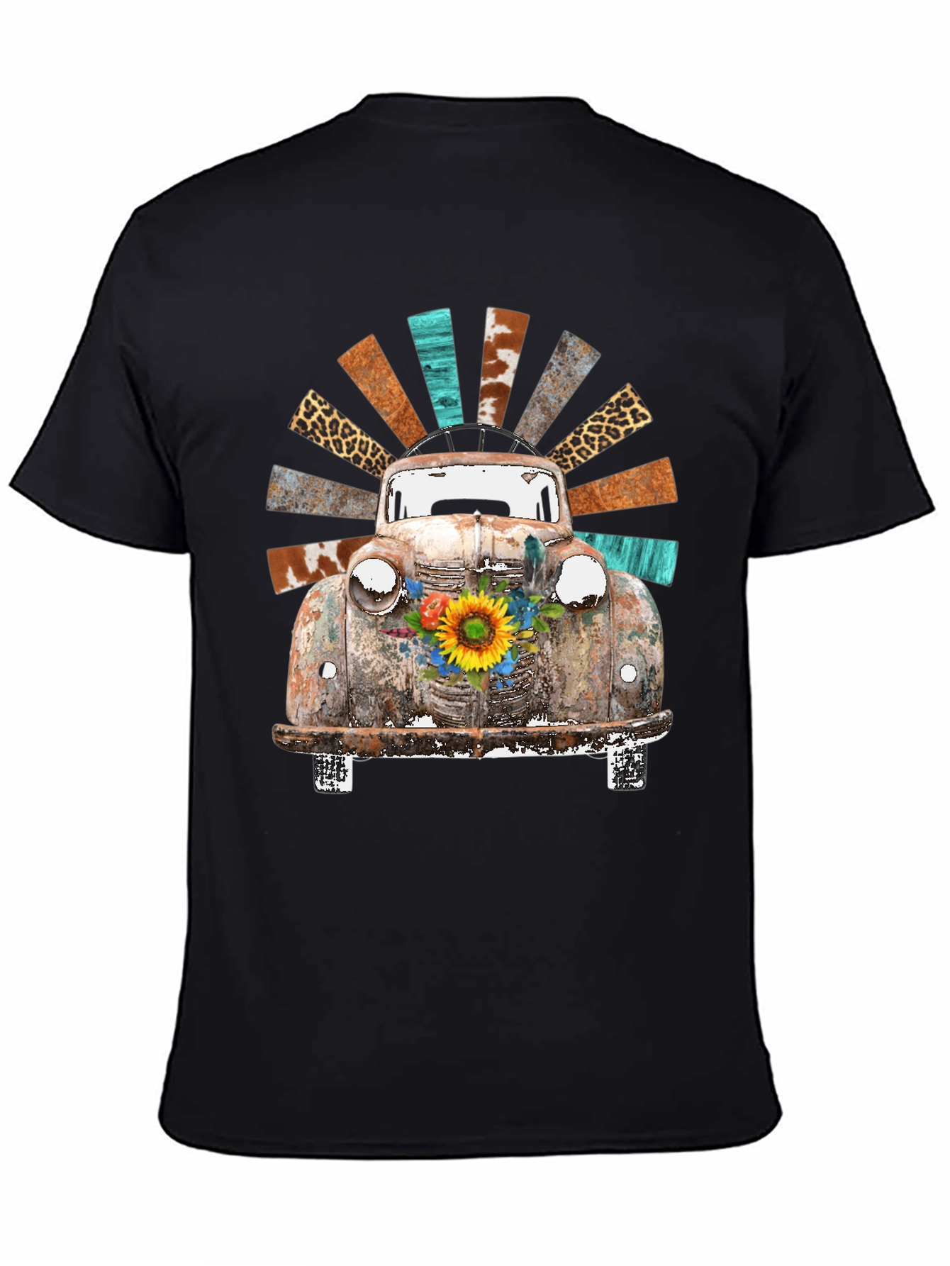 Rustic Truck & Sunflower Graphic Tee