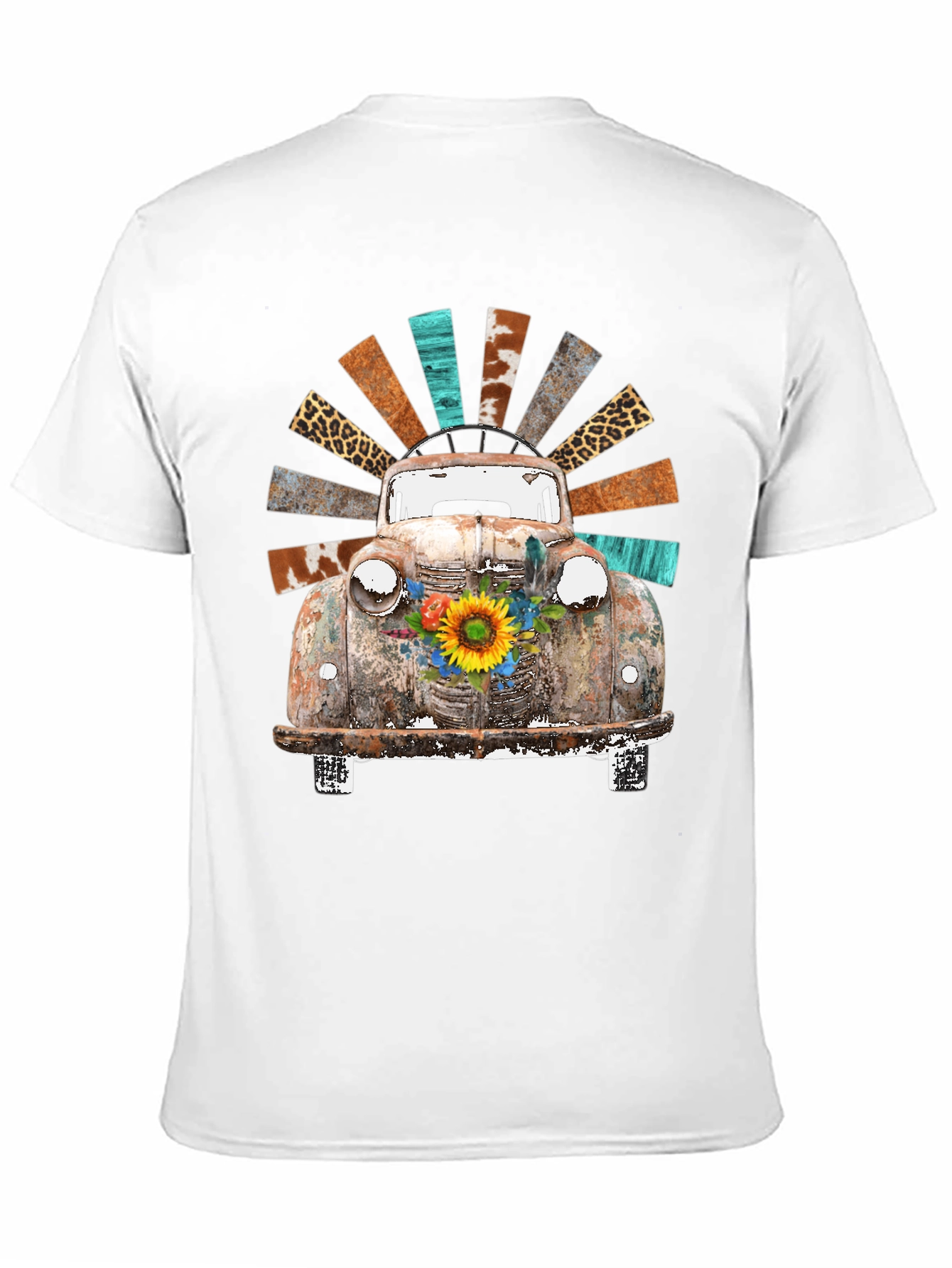 Rustic Truck & Sunflower Graphic Tee