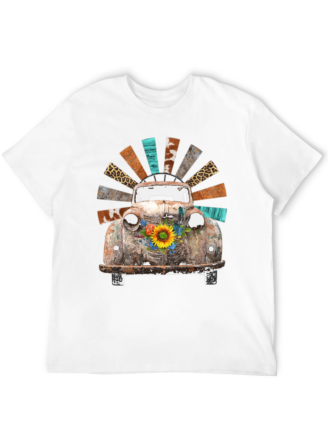 Rustic Truck & Sunflower Graphic Tee