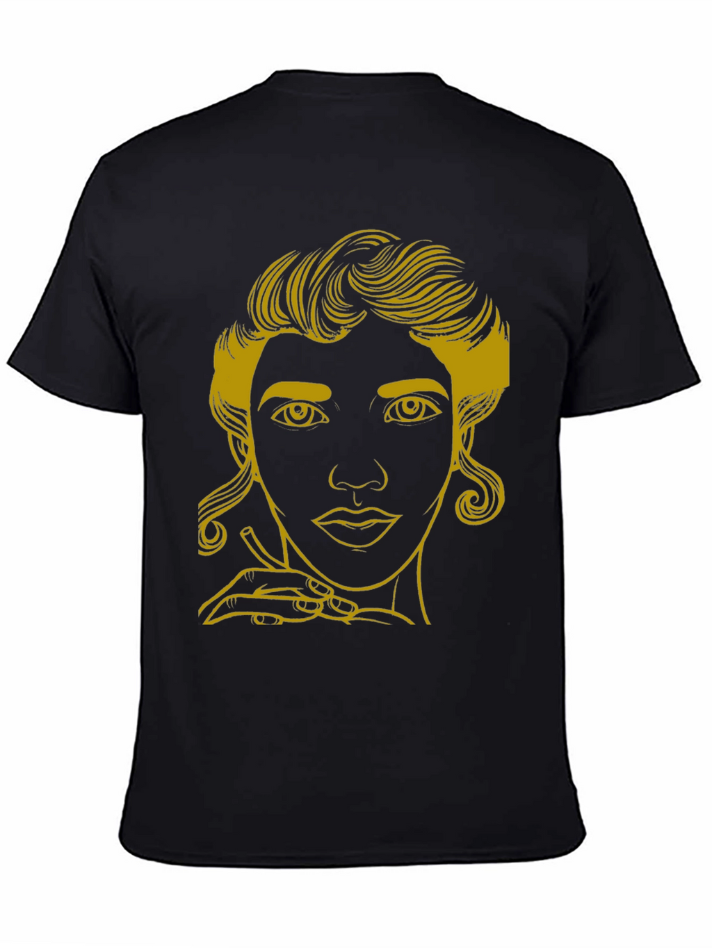 Elegant Woman Graphic Tee - Stylish Black T-Shirt