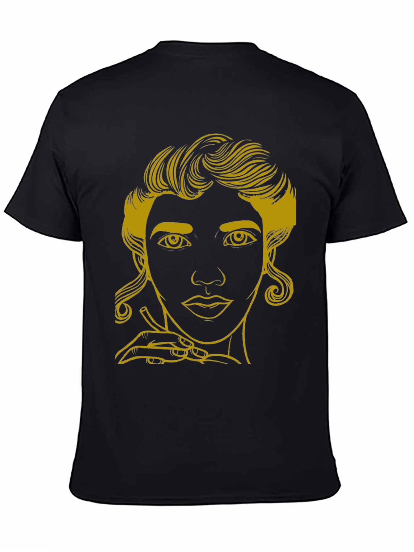Elegant Woman Graphic Tee - Stylish Black T-Shirt