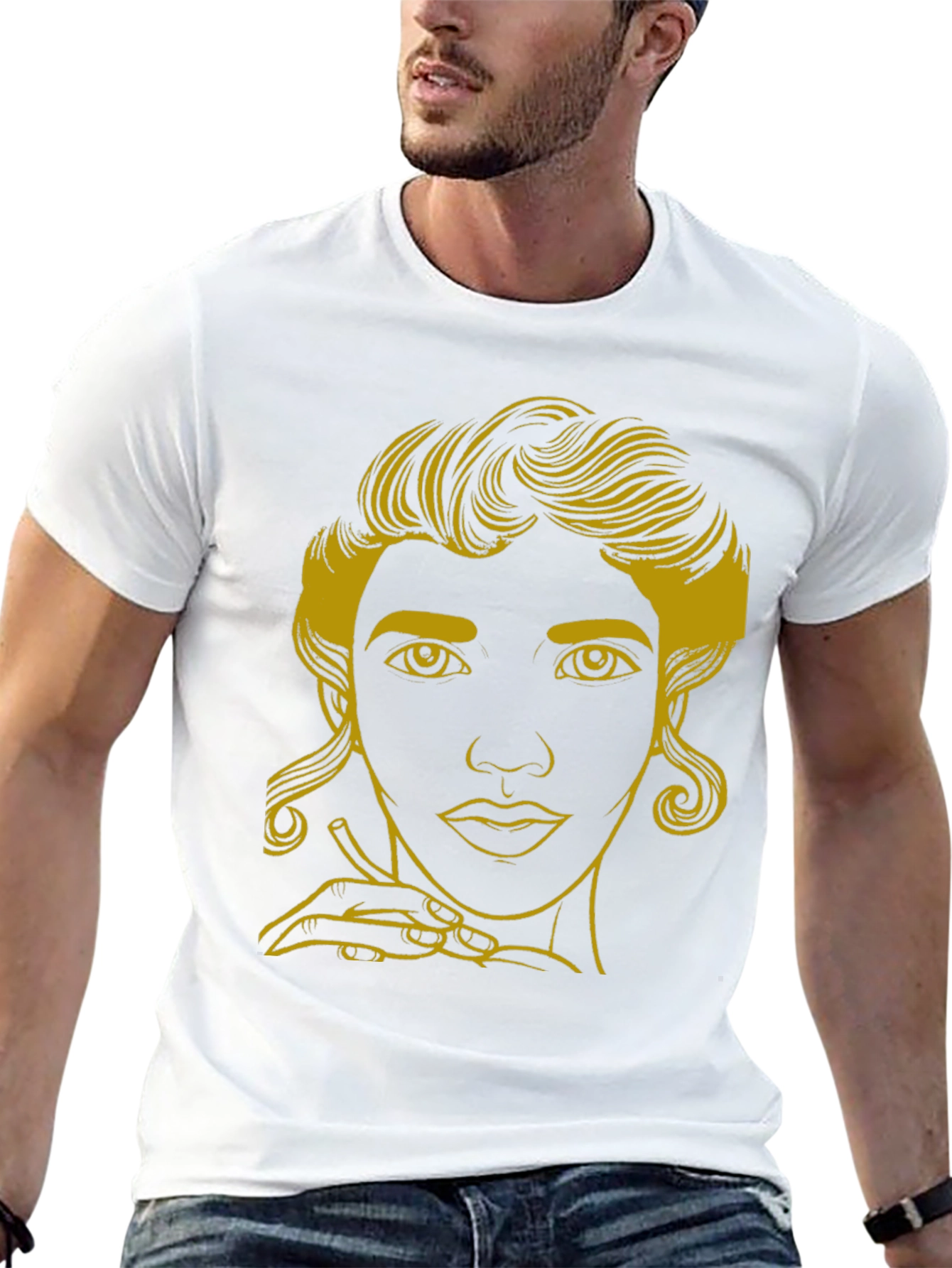 Elegant Woman Graphic Tee - Stylish Black T-Shirt
