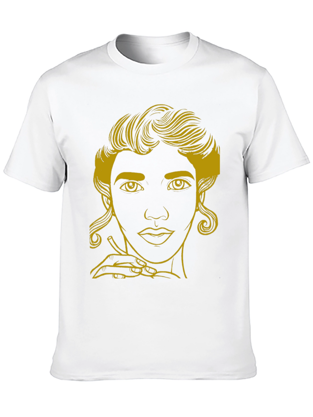 Elegant Woman Graphic Tee - Stylish Black T-Shirt