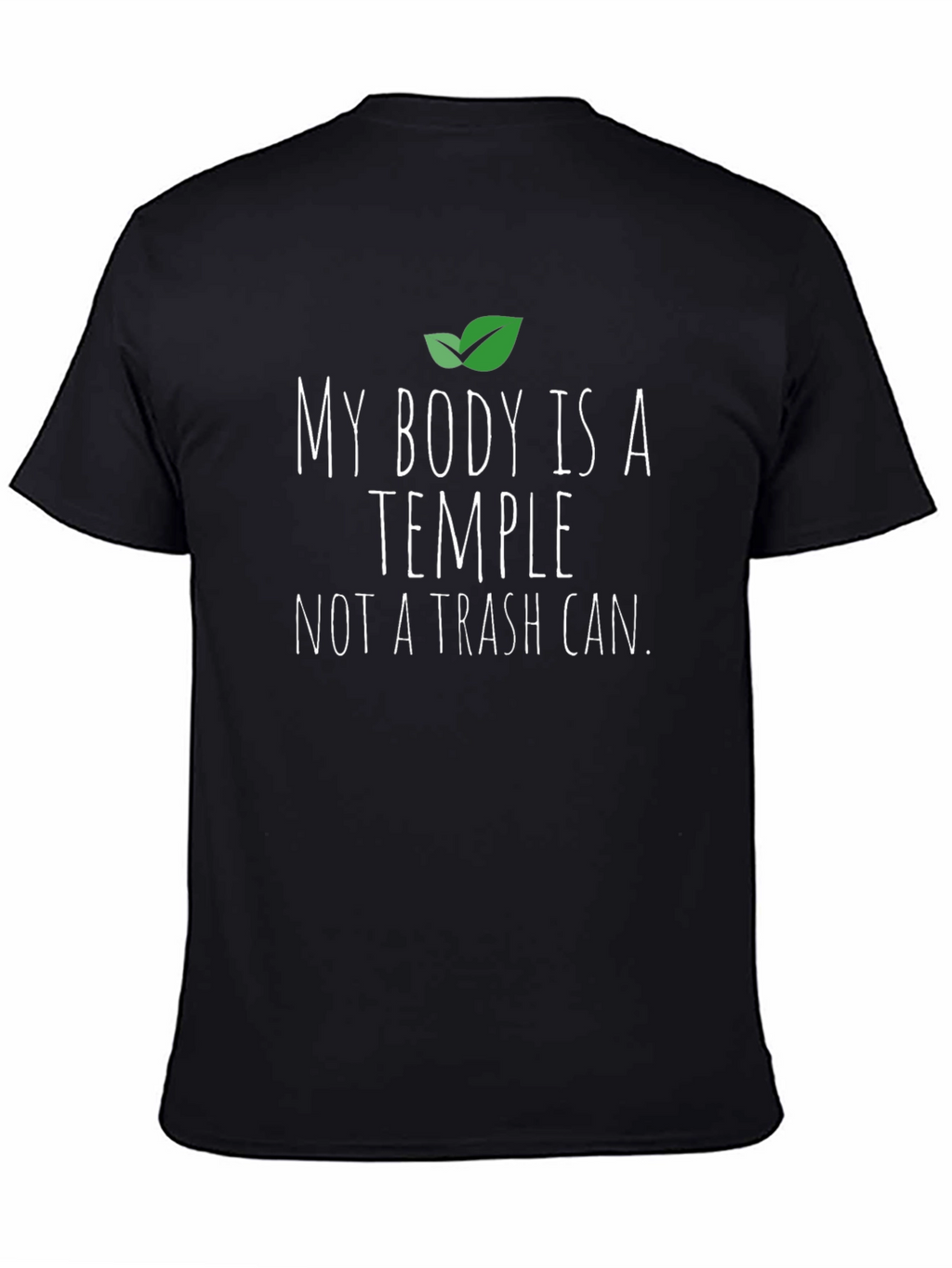 Vegan Body Temple T-Shirt - Black