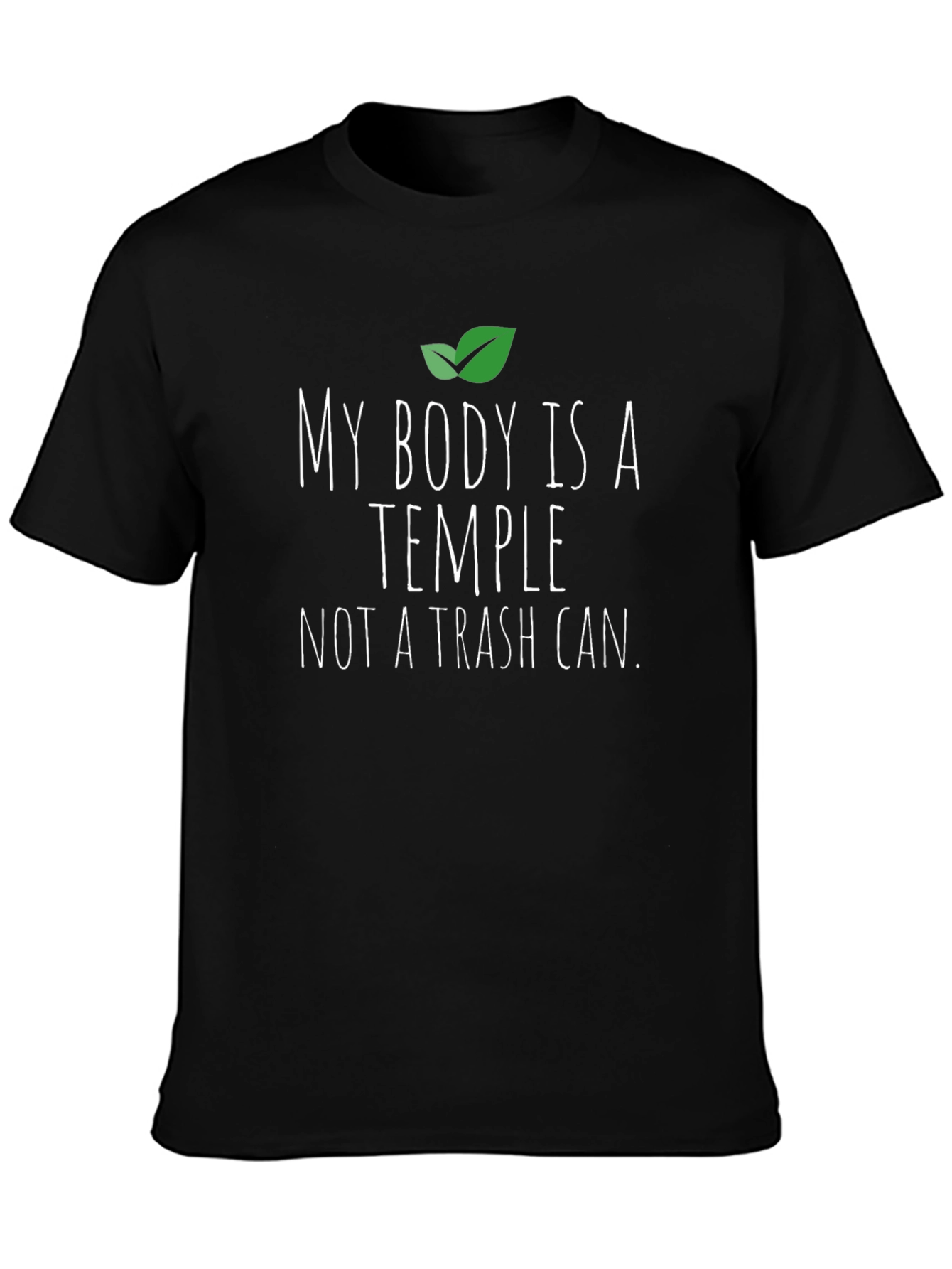Vegan Body Temple T-Shirt - Black