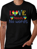 Love Needs No Words Autism Awareness T-Shirt