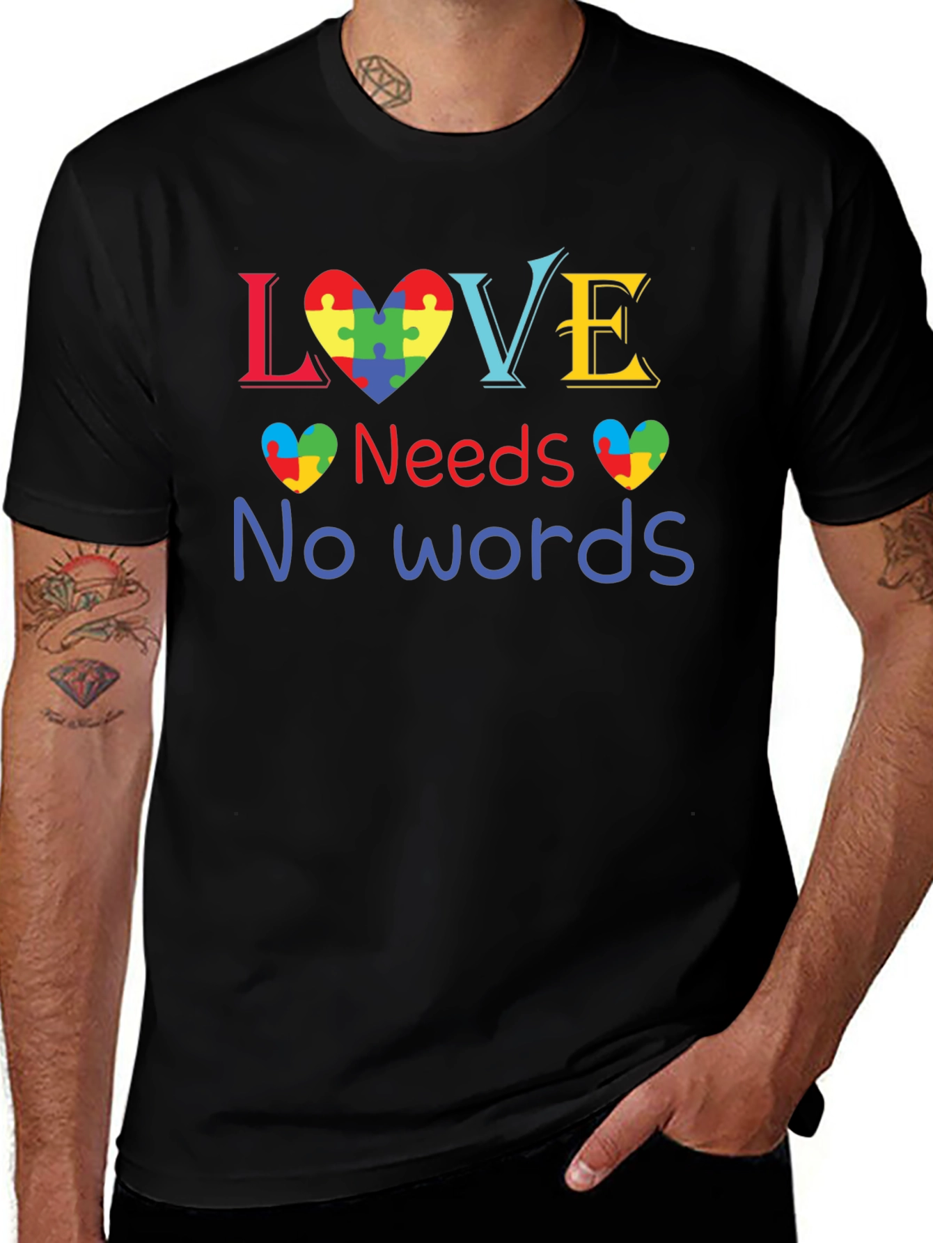 Love Needs No Words Autism Awareness T-Shirt