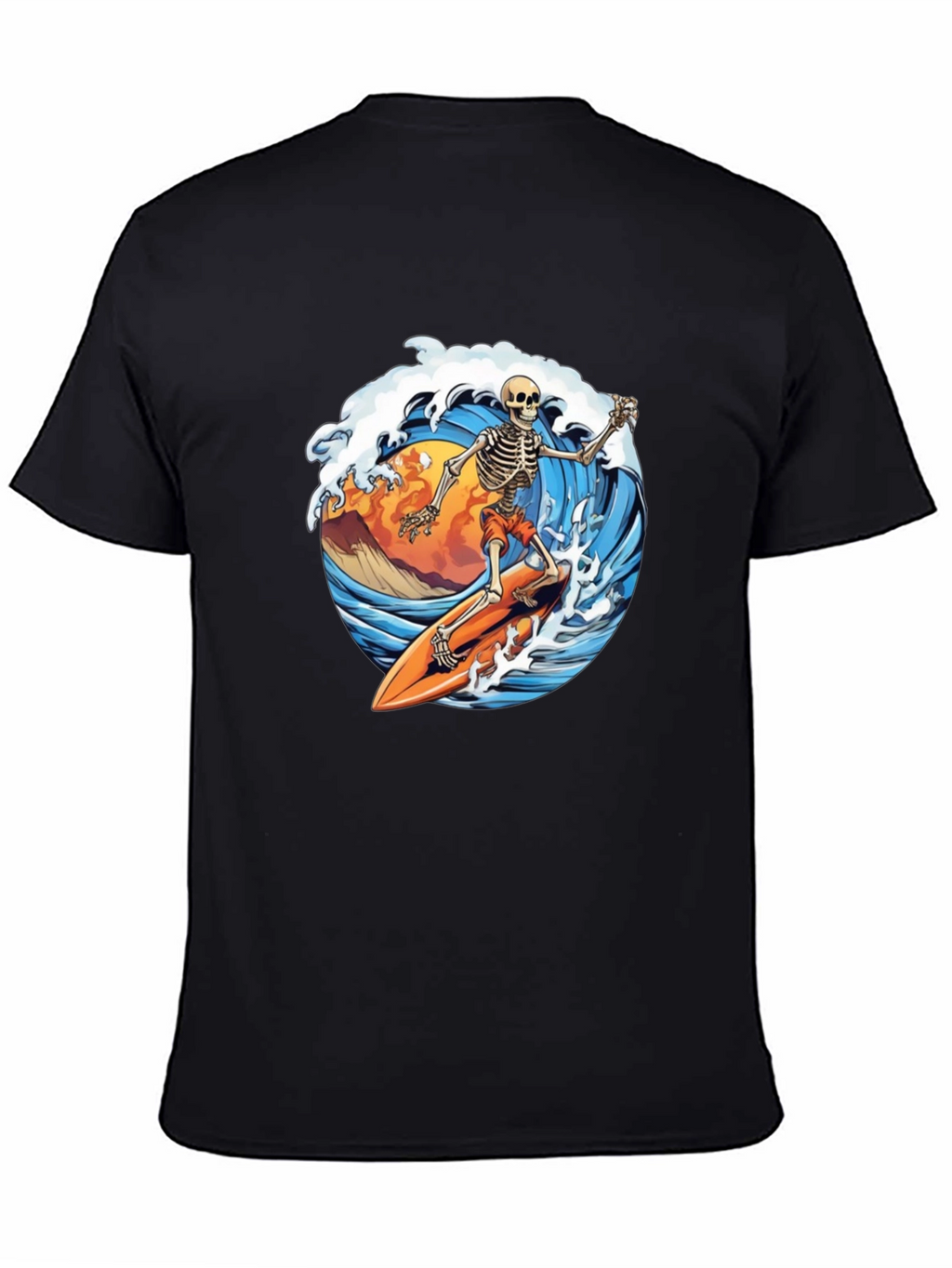 Skeleton Surfer Graphic Tee - Rad Waves!