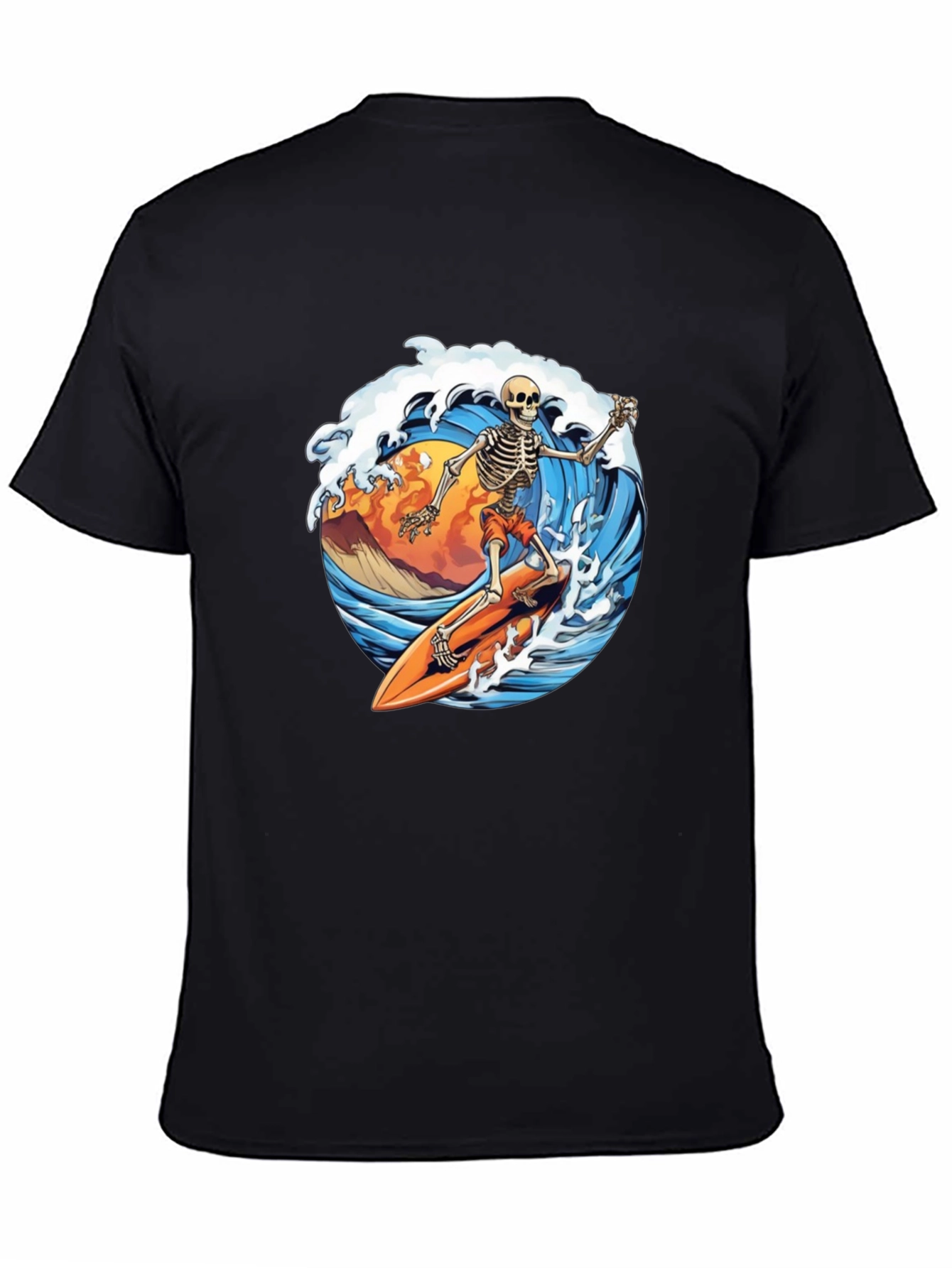 Skeleton Surfer Graphic Tee - Rad Waves!