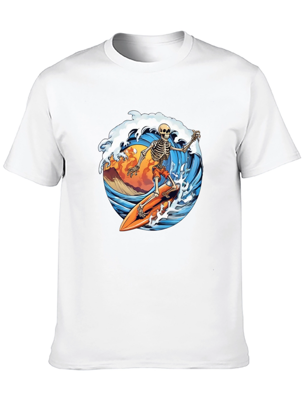 Skeleton Surfer Graphic Tee - Rad Waves!