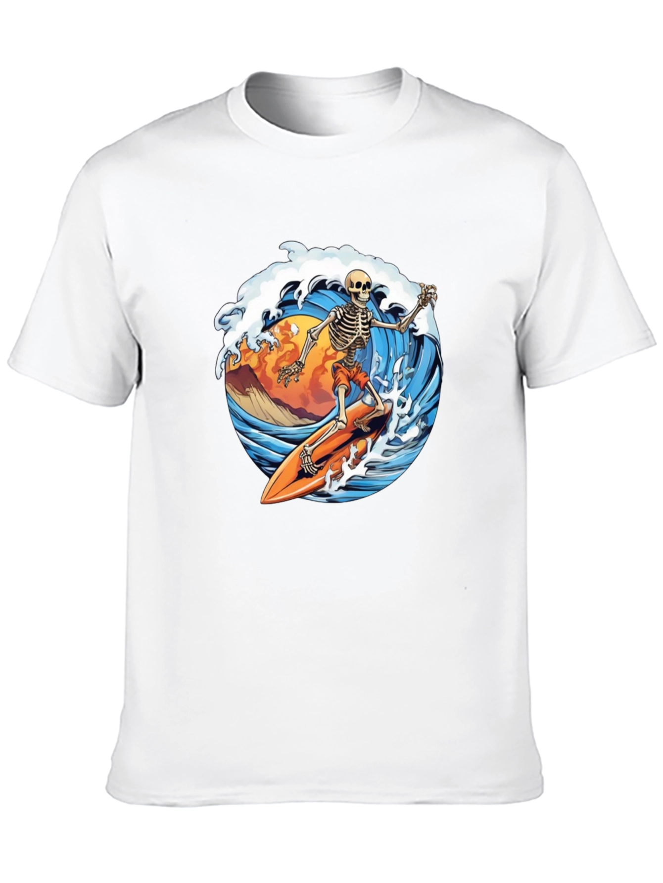 Skeleton Surfer Graphic Tee - Rad Waves!