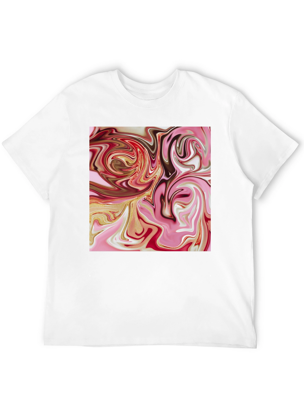 Abstract Swirl Graphic Tee - Black