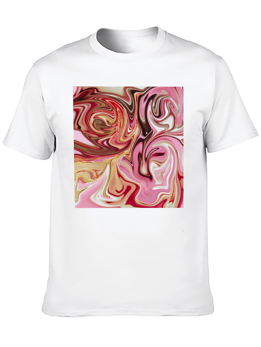 Abstract Swirl Graphic Tee - Black