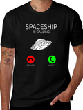 Spaceship Calling Funny Graphic Tee