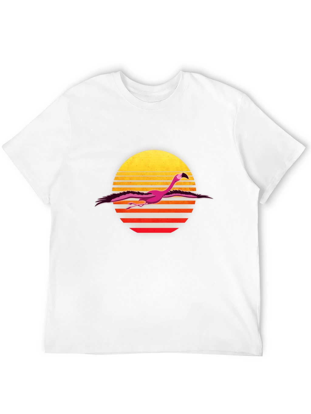 Retro Flamingo T-Shirt - Sunset Design