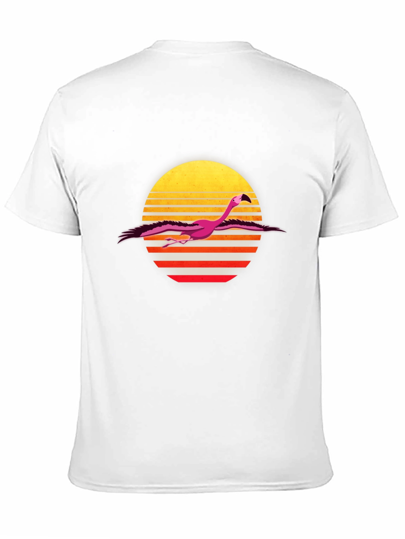 Retro Flamingo T-Shirt - Sunset Design