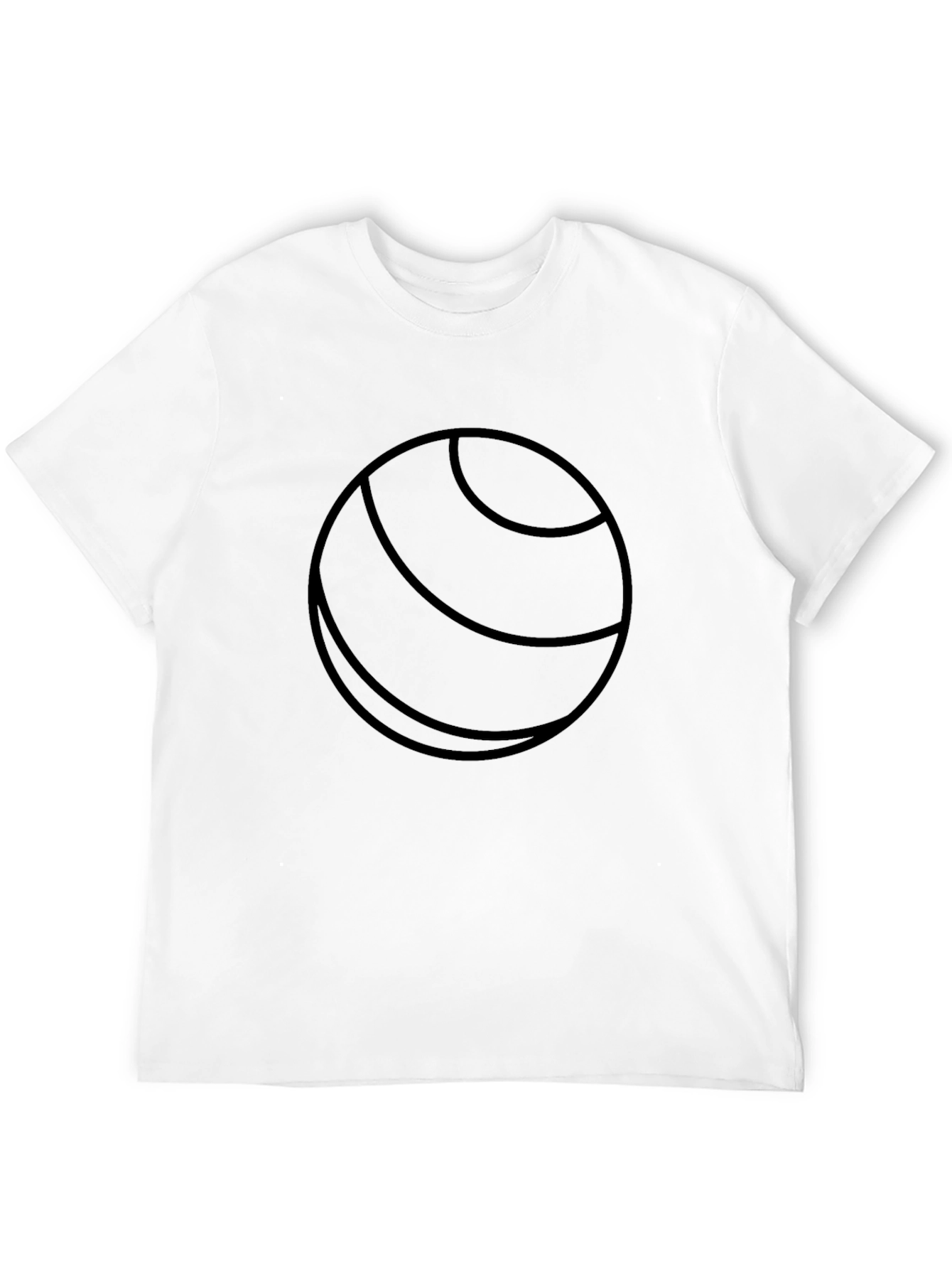 Black Tee with Minimalist Circle Design