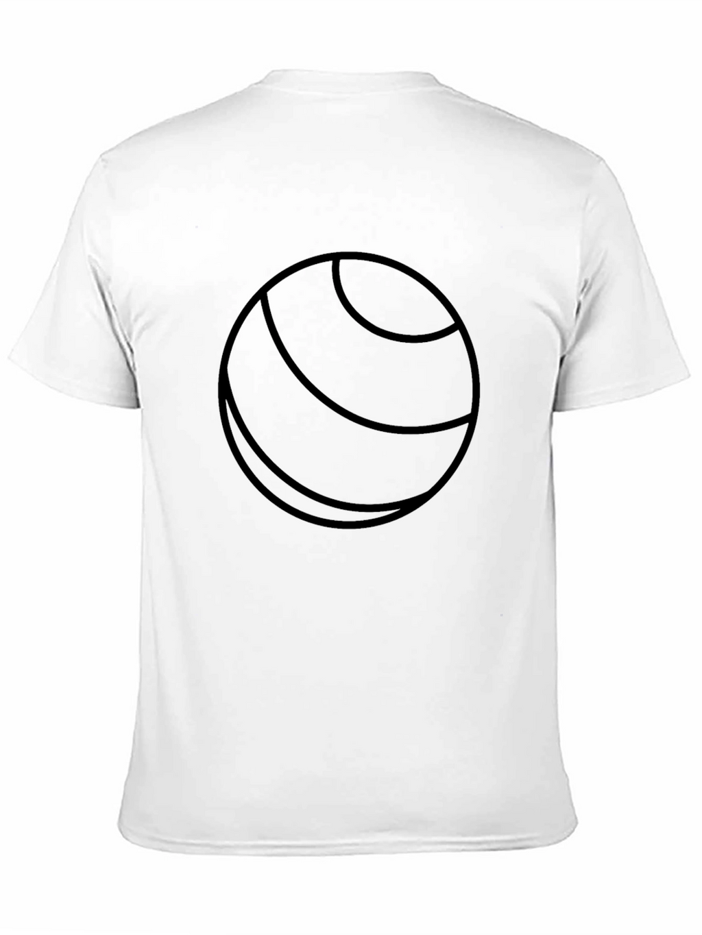 Black Tee with Minimalist Circle Design