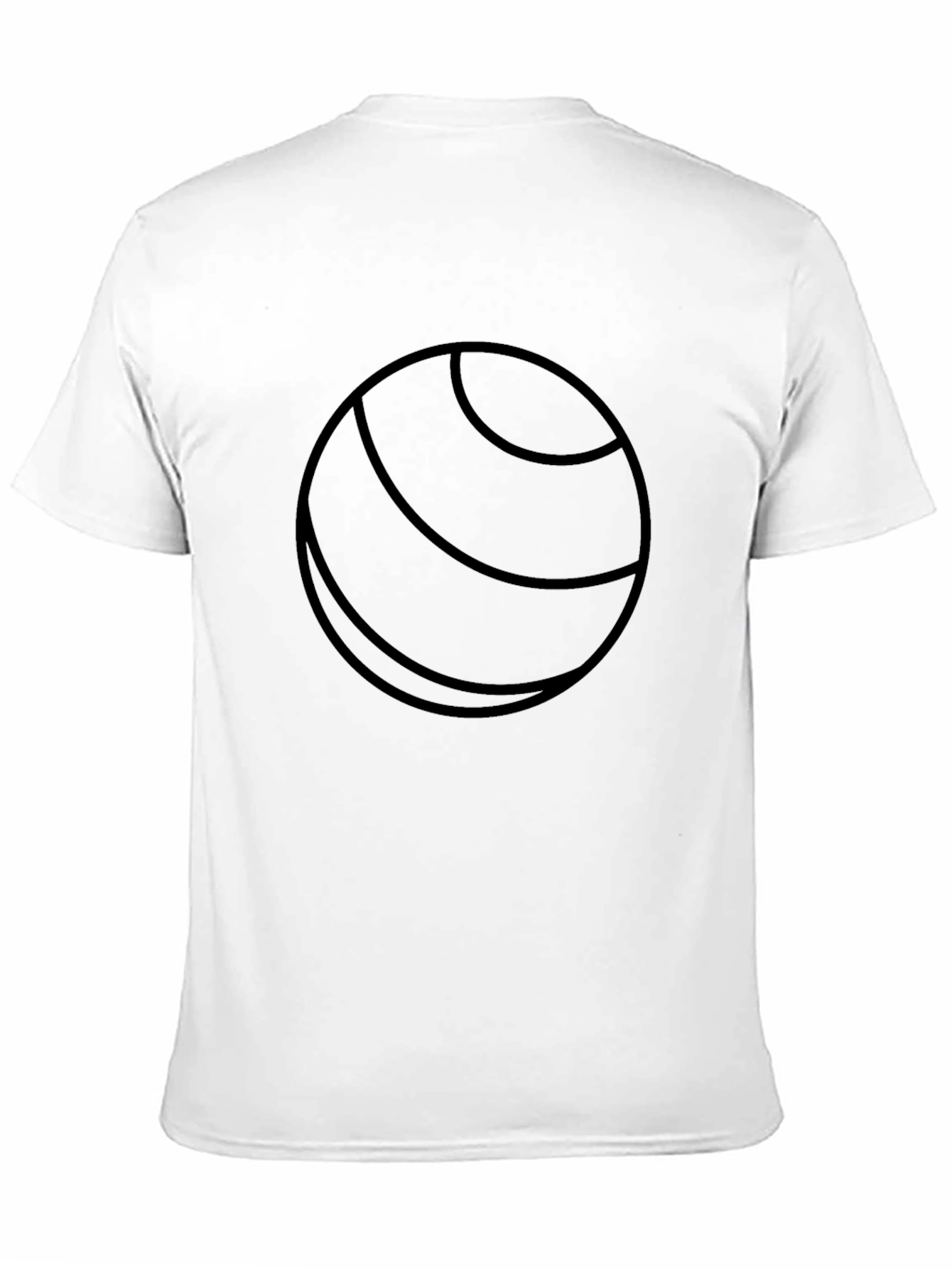 Black Tee with Minimalist Circle Design